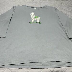 Gray Llama Graphic woman’s Shirt